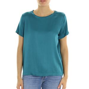 T-SHIRT RASO PETROLIO